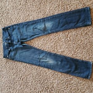 Jeans Girls 7 for all mankind Roxanne. Distressed blue. Size 14.